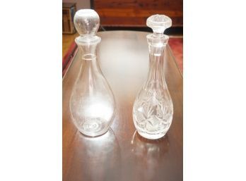 Pair Of Decanters Including Cut Crystal