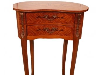 Louis XV  Inlaid Marquetry Bedside Table