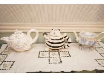 Trio Of Teapots Including Burton & Burton