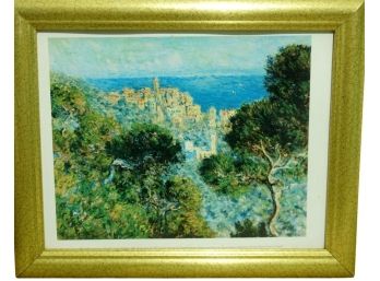 View Of Bordighera By Claude Monet Matted And Framed Print