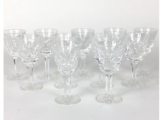 Waterford Crystal Cordial Glasses Ashling Cut Set Of 11