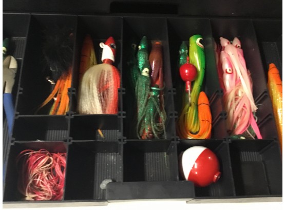 Two Tackle Fishing Boxes Filled With Lures, Weights & More