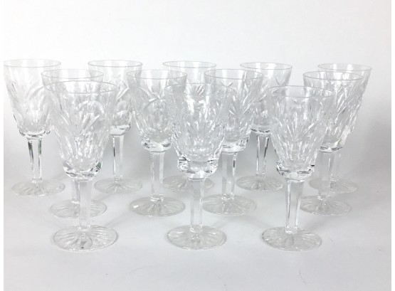 Waterford Crystal Sherry Glasses Ashling Cut Set Of 12