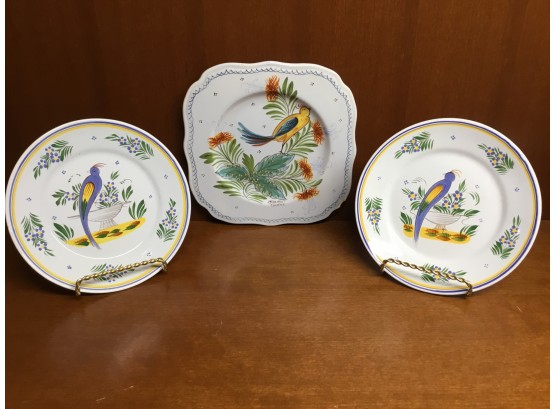 Henriot Quimper Plates From France