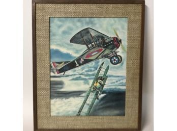 WWI Dogfight Original Oil Painting  #3