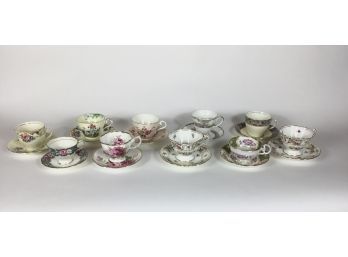 Collection Of Various Vintage Tea Cups & Saucers From England