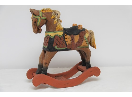 Hand Carved Rocking Horse Statue