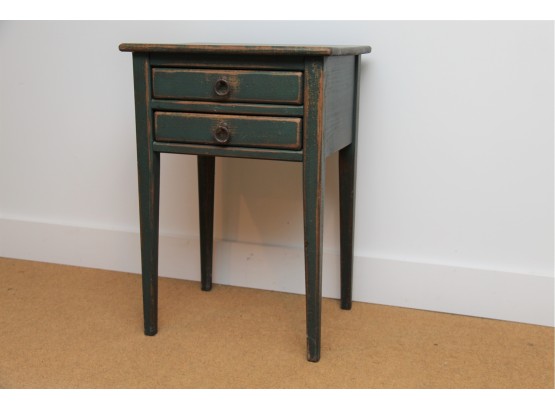 A Green Painted Vintage Side Table