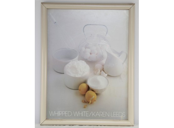 Whipped White Framed Poster By Karen Leeds