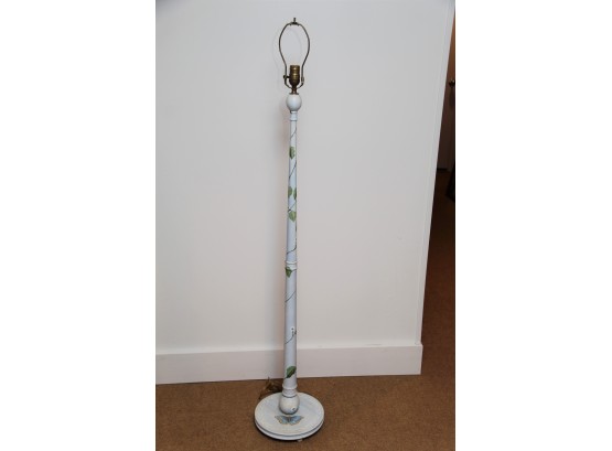 A Shabby Chic Hand Painted Floor Lamp 57 Inches Tall