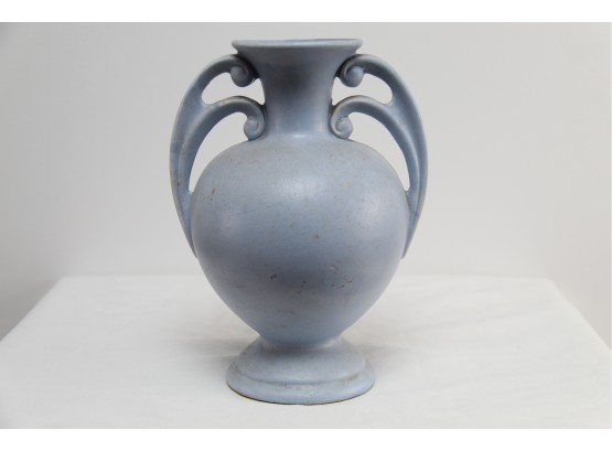 Dual Handled Blue Clay Urn