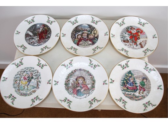 Set Of 6 Vintage Royal Doulton Christmas Collector Plates