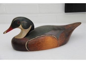 Hand Carved Artist Signed Duck Decoy Lot 1 Of 3