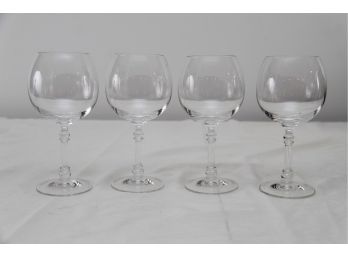 Set Of 4 Ralph Lauren Crystal Bedford Water Goblets