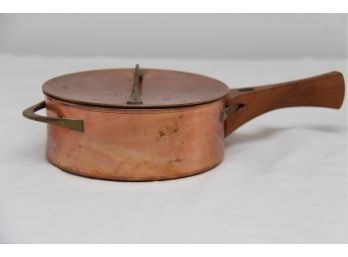 Copper Pot With Wood Handle