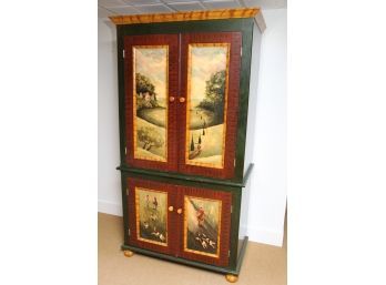 A Hand Painted Tall Cabinet Trompe Loeil