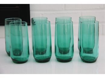Set Of 8 Anchor Hocking Green Water Glasses Lot 2 Of 2