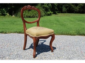 Upholstered Floral Side Chair