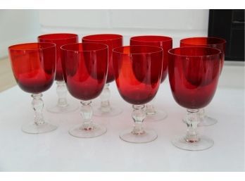 Set Of 8 Red Wine Glasses