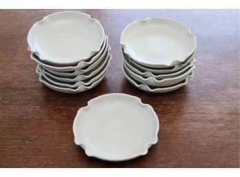 Set Of 12 Hand Molded Clay Bowls