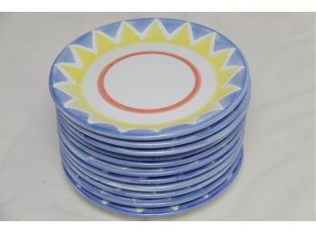 Set Of 11 Bellini Sun Plates