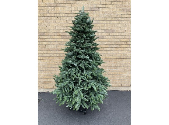 Balsam Hill Pre-Lit 7 Foot Christmas Tree On Wheels With Cover