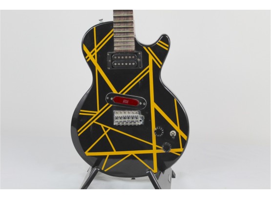 Eddie Van Halen Style Black & Yellow Striped Guitar