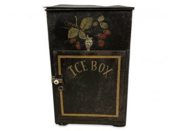 Antique Hand Painted Ice Box