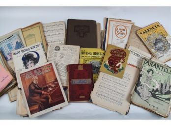 Large Collection Of Sheet Music Papers