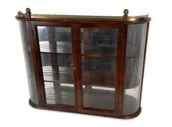 Mahogany Curio Display Case With Brass Detail