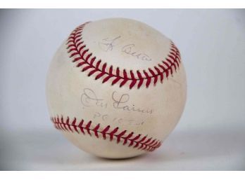 Don Larsen & Yogi Berra Signed Baseball