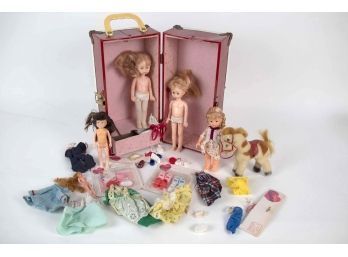 Doll Collection With Accessories & Carrying Case