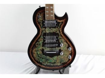 Custom Les Paul Style Dragon Scale Mother Of Pearl Guitar