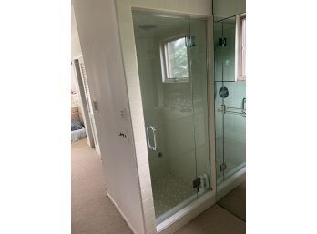 Frameless Shower Door With Side Glass