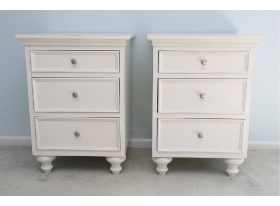 A Pair Of White Painted Night Stands