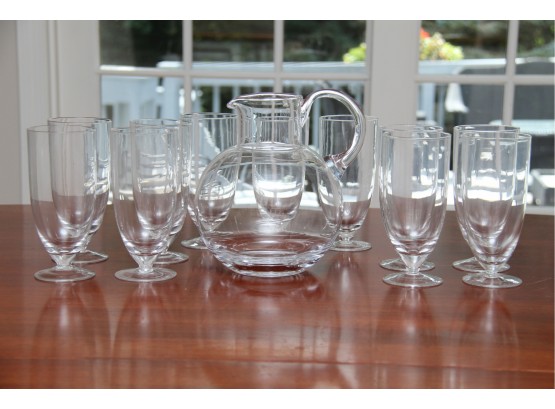Tiffany And Co Iced Tea Pitcher With Coordinating Glasses