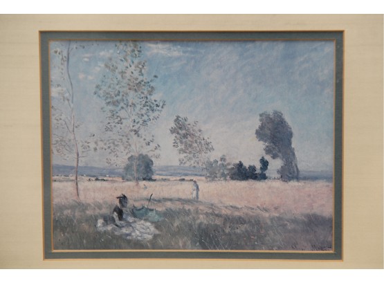 Lete Summer Claude Monet Matted And Framed Print