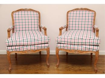 A Pair Of Custom Upholstered Side Chairs