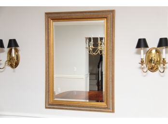 An Elegant Gold Frame Beveled Glass Mirror