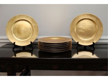 Gold 13 Round Charger Plates