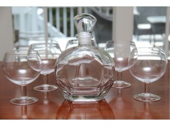 Brandy Decanter With Coordinating Glasses