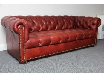 A Chesterfield Sofa With Nailhead Trim By Ethan Allen