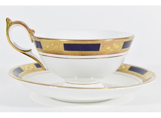 Aynsley 'Empress Cobalt' Tea Cup And Saucer