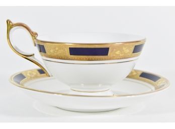Aynsley 'Empress Cobalt' Tea Cup And Saucer