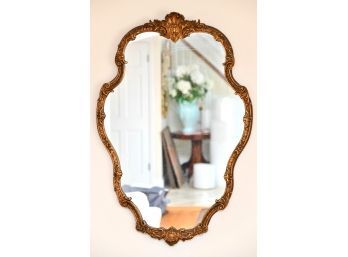 Ornate Wood Framed Gold Painted Mirror