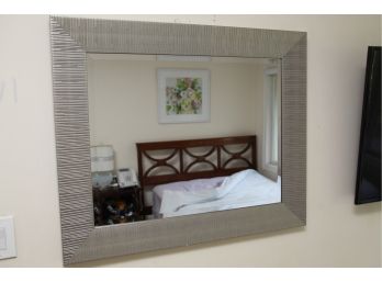 Silver Mirror With Thin Cut Accents