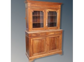 19th Century Antique French Walnut 2 Piece Display Cabinet  Paid $4800