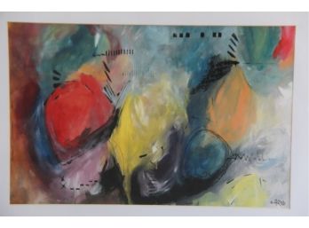 Stunning Watercolor Abstract Signed Arod