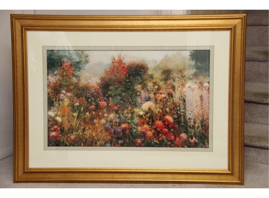 'Monet's Garden' Framed Print