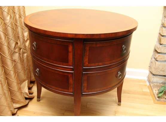 Ethan Allen Round Top Mahogany Side Table